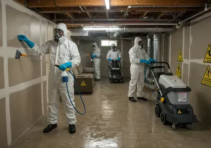 Basement Moisture Removal and Structural Drying process in Salmon Creek, WA